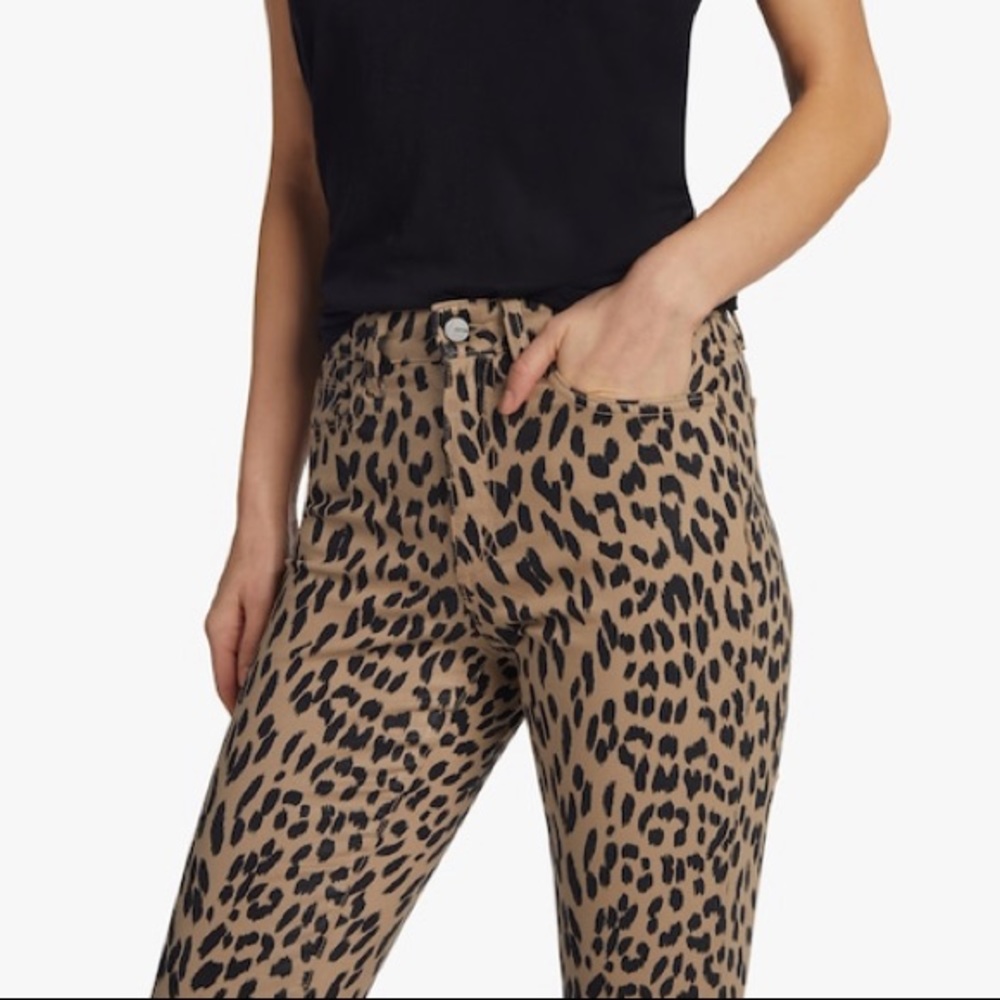 Joe's Jeans Leopard Print Skinny Jeans in Tan and Black